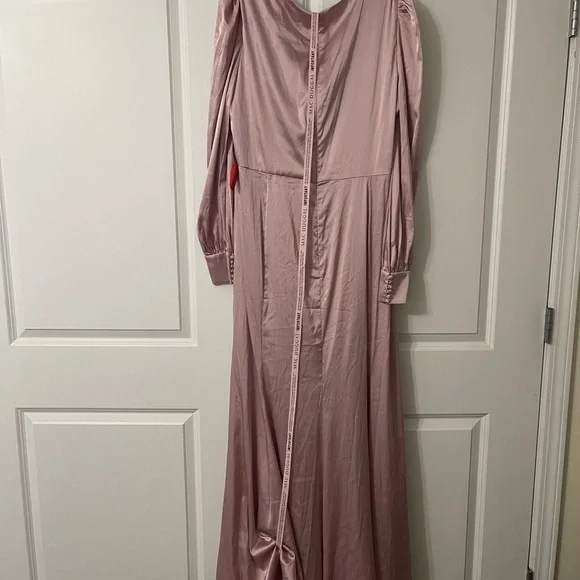 Mac Duggal Long Sleeve Dress in Light Pink - Picture 3 of 7